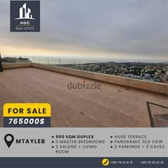 Mtayleb 500 sqm Duplex with huge Panoramic sea View terrace 0