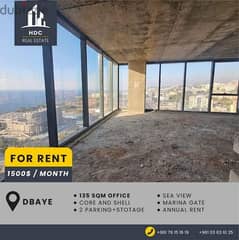 Office 135 sqm in Marina Gate sea view for rent 0