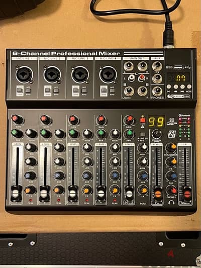 mixer 6 CH with effects, Bluetooth &USB player &recorder