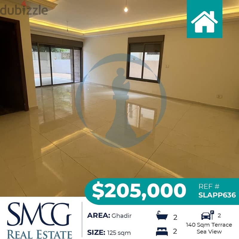 Brand new Apartment for sale in Ghadir with Sea View and 140 Sqm Terrش 0