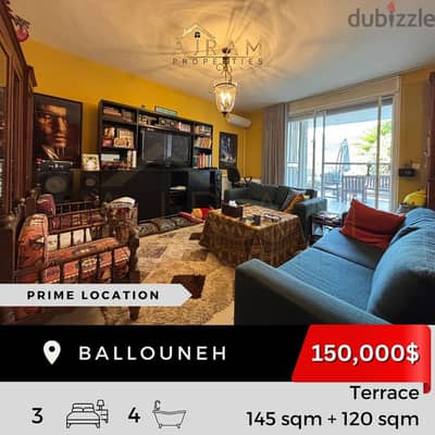 Ballouneh | 145 sqm + 120 Terrace | Prime Location