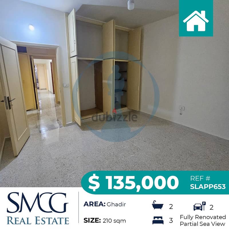 Apartment for sale in Ghadir with Partial Sea View!!شقة للبيع في الغدي 2