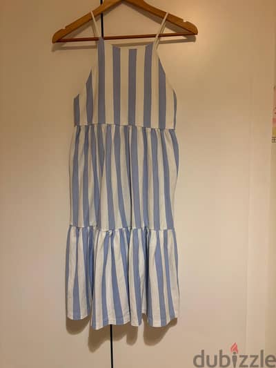 Zara blue striped dress