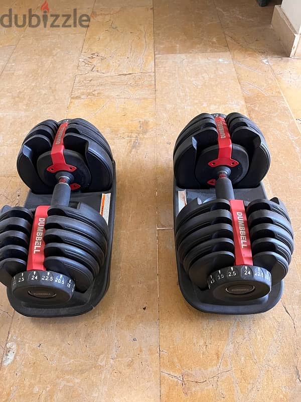 Adjustable Dumbbells 2.5 to 24 KG 0