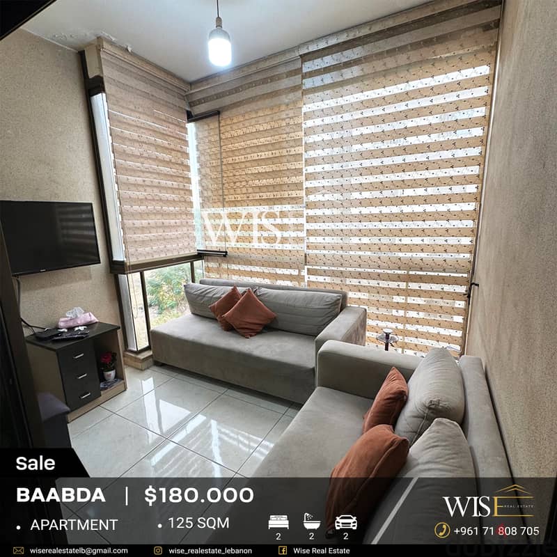  125 SQM Apartment for SALE in Baabda-Betchay! 0