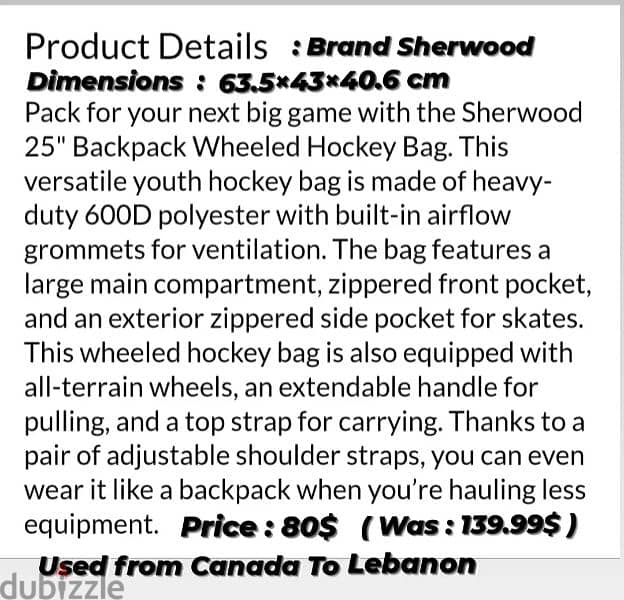 Brand SHERWOOD Wheeled Hiking Bag 4