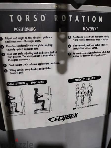 Cybex Torso machine made in USA like new 450$ 2