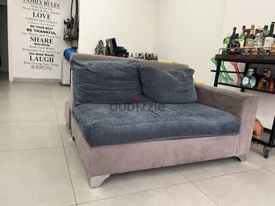 L sofa with arm chair