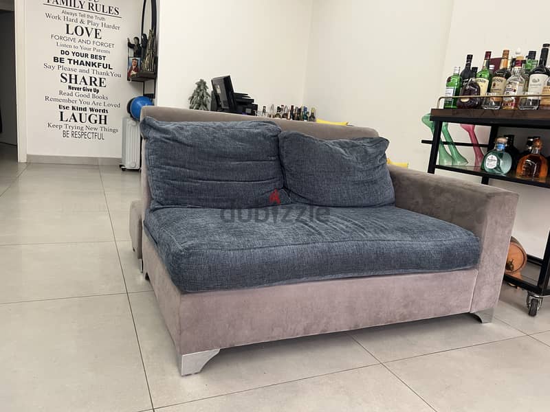 L sofa with arm chair 0