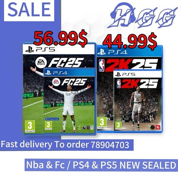 Fc 25 ar & Nba2k25 ps4 and ps5 bes price ! 0