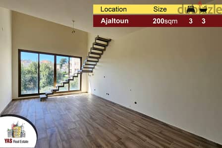 Ajaltoun 200m2 | Duplex | private Street | 2 Floors Apartment | AC