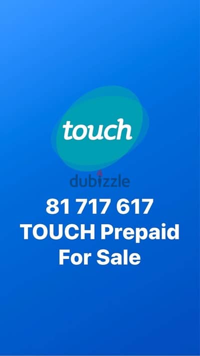 Touch number prepaid for sale 81 717 617