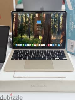 Macbook Air M3 2024 starlight color with apple warranty 0