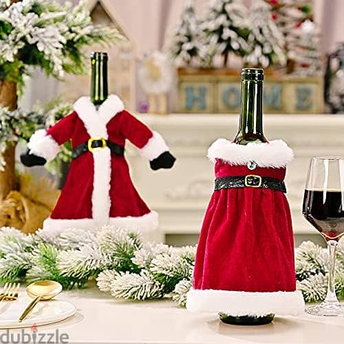 Christmas Bottle Cover (santa Clause OR mama Clause) 1