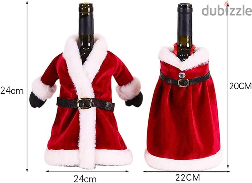 Christmas Bottle Cover (santa Clause OR mama Clause) 3