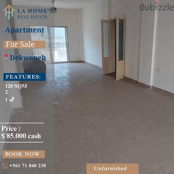 apartment for sale in dekweneh شقة للبيع في الدكوانة 0