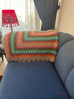 Handmade crochet throw blanket 0