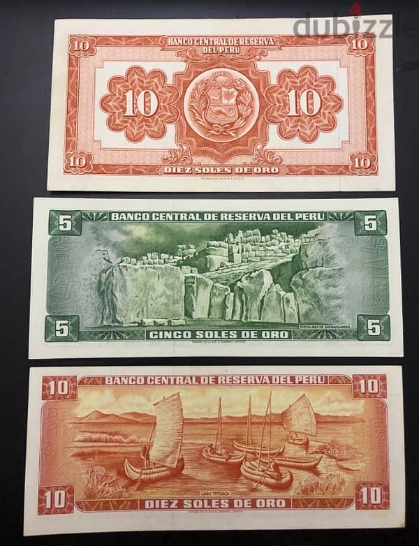 3 old Peru banknotes 1