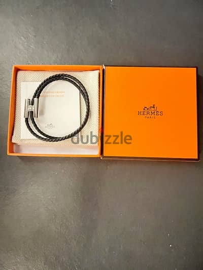 hermes tournis tresse bracelet black