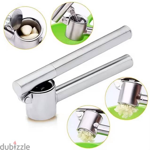 Stainless Steel Garlic Press Crusher 0