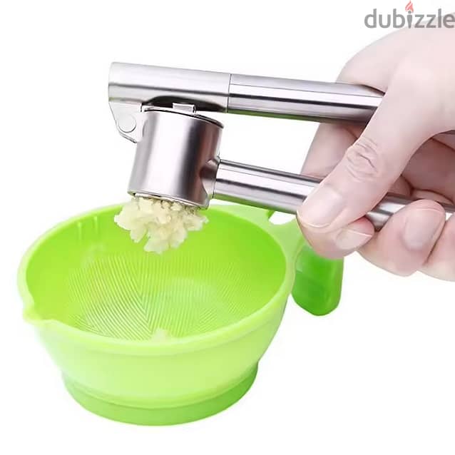 Stainless Steel Garlic Press Crusher 4