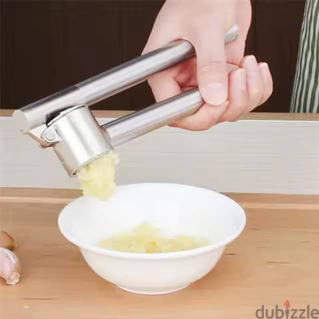 Stainless Steel Garlic Press Crusher 5