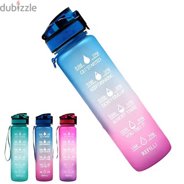 1 L Water Bottle with Time Marker 1