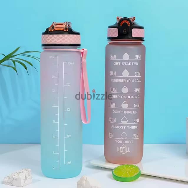 1 L Water Bottle with Time Marker 3