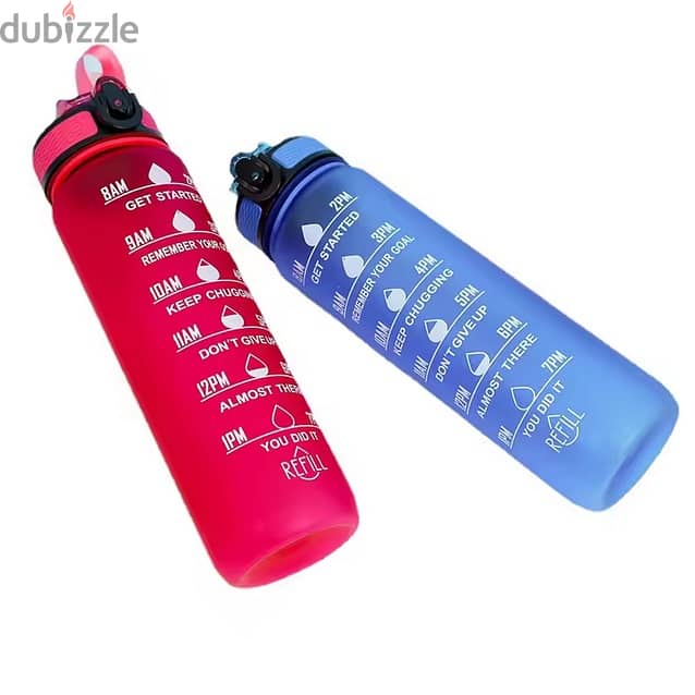 1 L Water Bottle with Time Marker 4