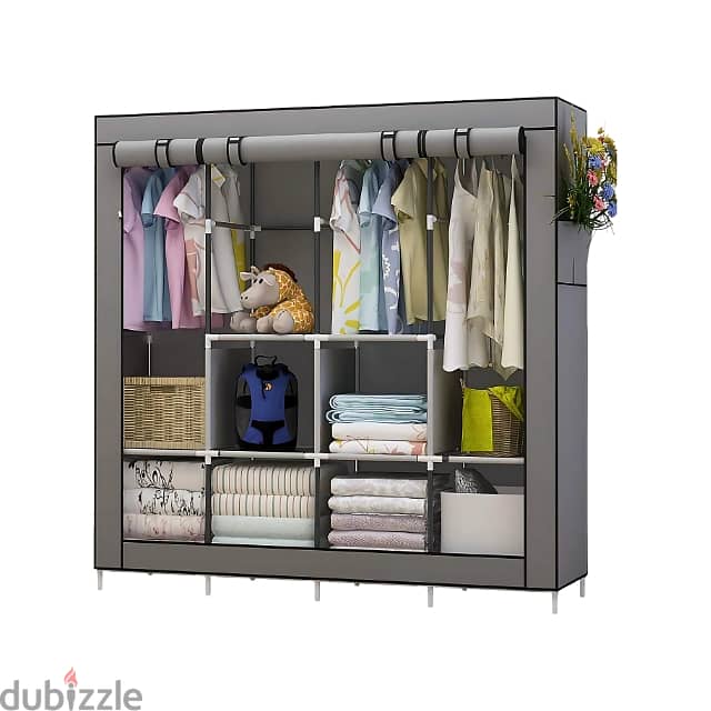 Large Storage Wardrobe for Clothes, Towels & Shoes Organization 0