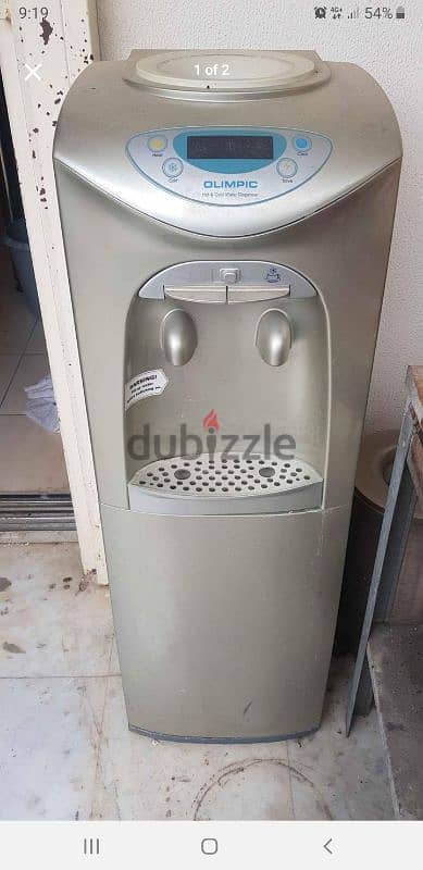 water cooler with mini fridge