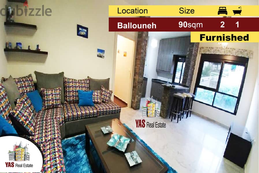 Ballouneh 90m2 | Furnished | Luxurious | Catch | 0