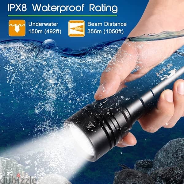 APLOS AP150 Dive Light, 15000 Lumen, Underwater 492ft 5