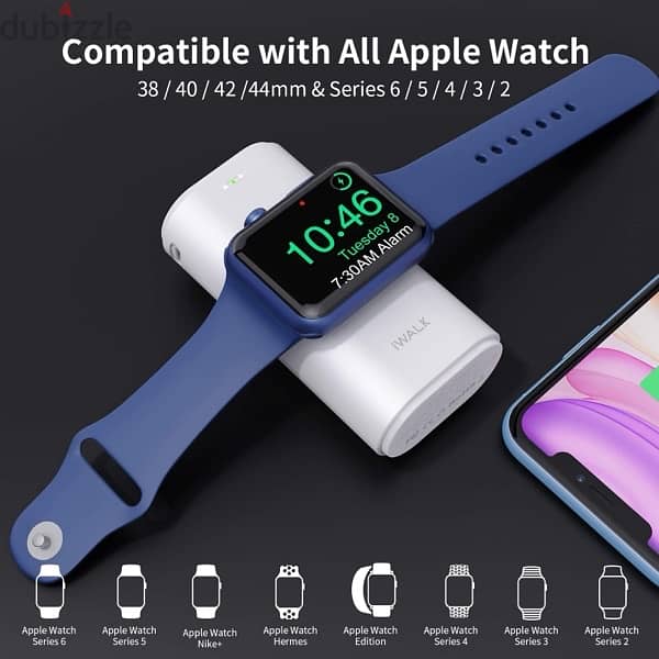 iWALK Portable Apple Watch Charger, 9000mAh Power Bank 1