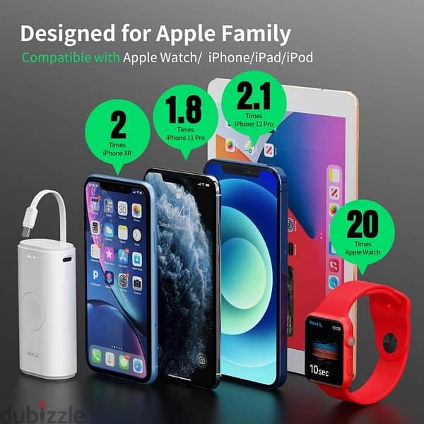 iWALK Portable Apple Watch Charger, 9000mAh Power Bank 2