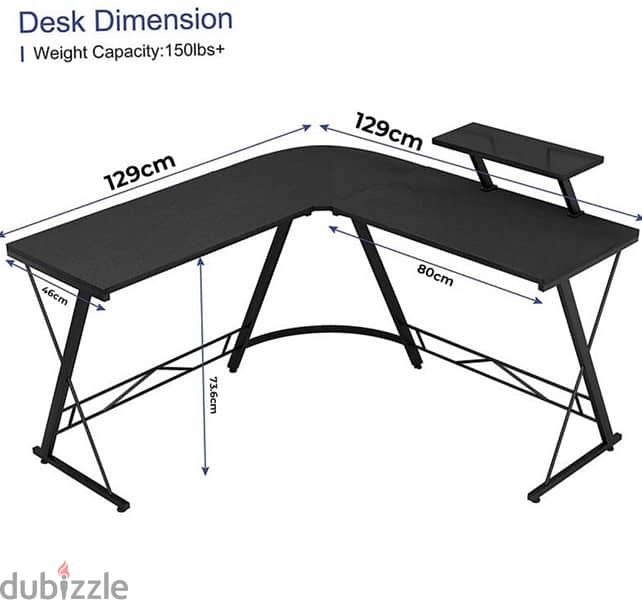 desk table L - shaped 3