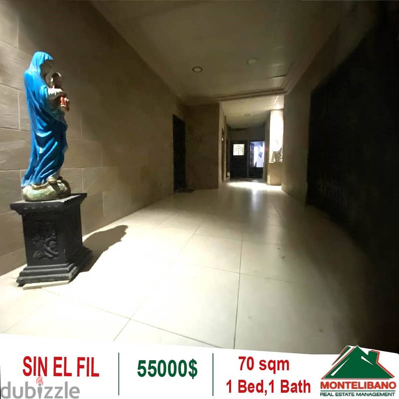 70 SQM Apartment for sale in Sin El Fil 0