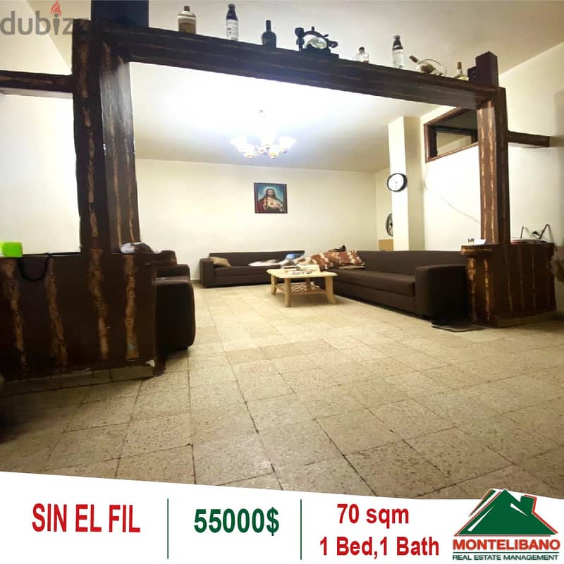 70 SQM Apartment for sale in Sin El Fil 2