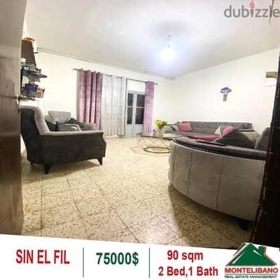 90 SQM  Apartment for sale in Sin El Fil