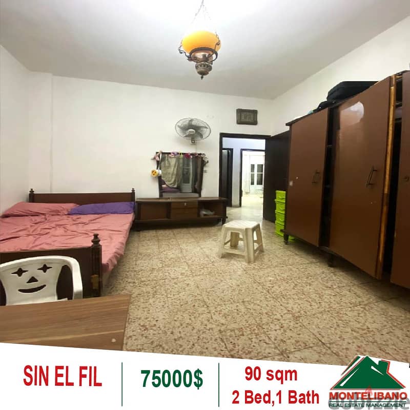 90 SQM  Apartment for sale in Sin El Fil 1