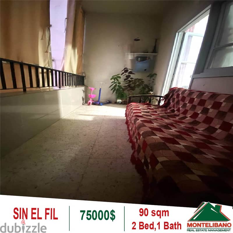 90 SQM  Apartment for sale in Sin El Fil 3