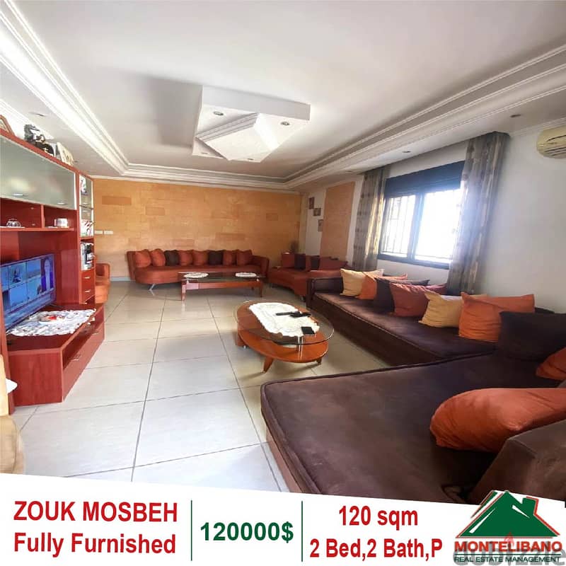 120 Sqm Fully Furnished Apartment in Zouk Mosbeh 1