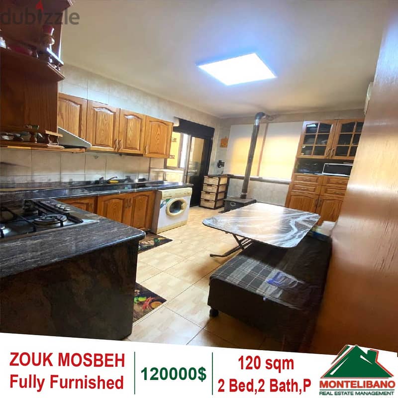 120 Sqm Fully Furnished Apartment in Zouk Mosbeh 2