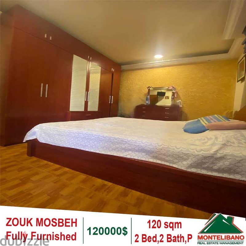 120 Sqm Fully Furnished Apartment in Zouk Mosbeh 5