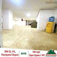 100 Sqm Underground Depot for rent in Sin El Fil 0