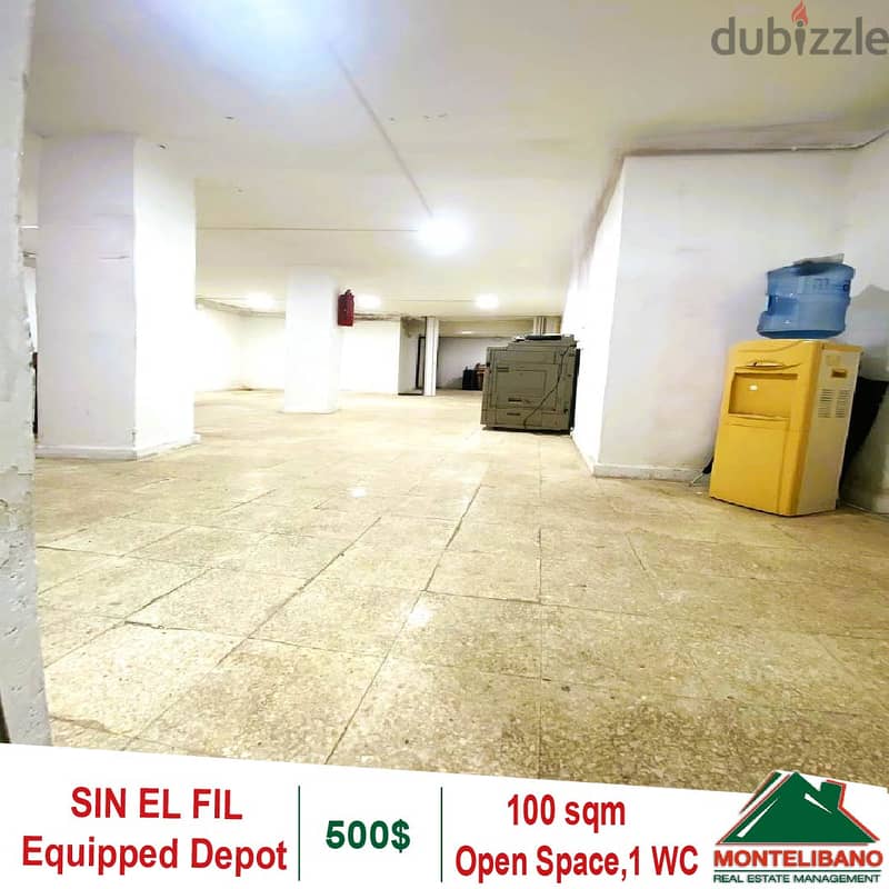 100 Sqm Underground Depot for rent in Sin El Fil 0