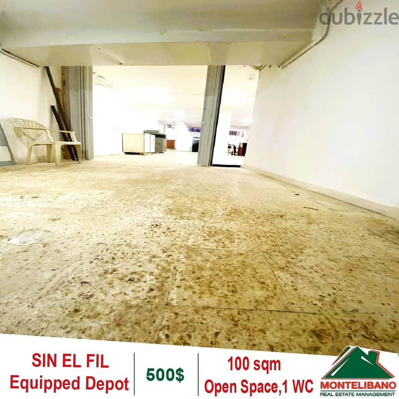 100 Sqm Underground Depot for rent in Sin El Fil 1