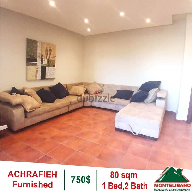 Fully Furnished 80 Sqm Apartment for rent in Achrafieh 0