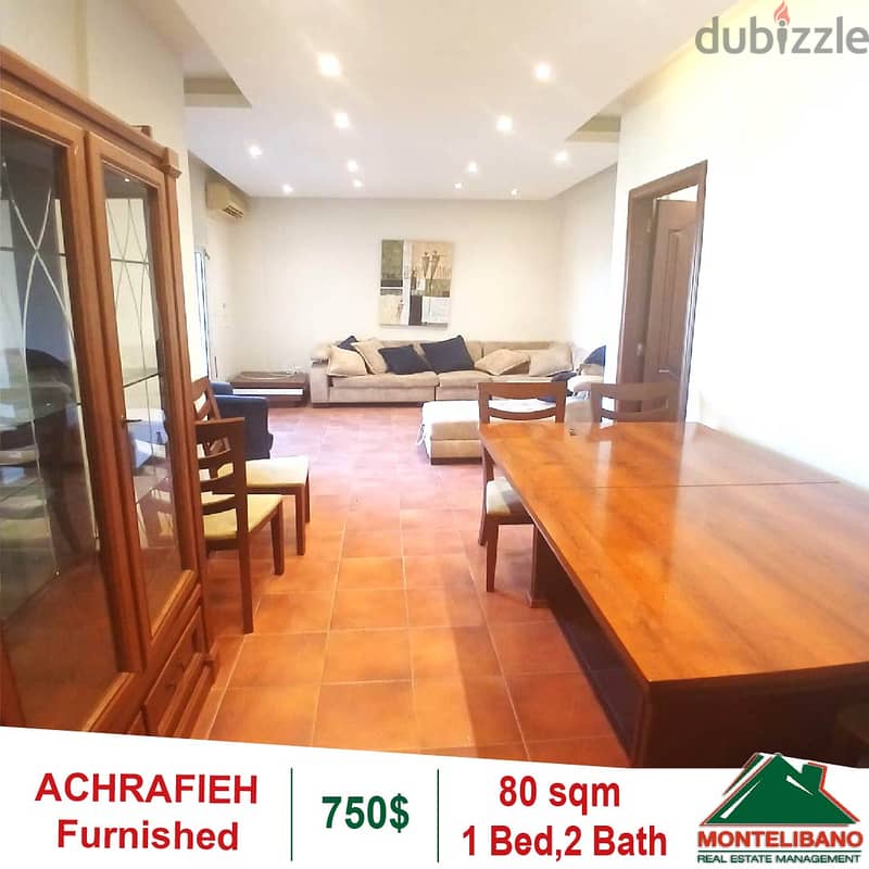 Fully Furnished 80 Sqm Apartment for rent in Achrafieh 1