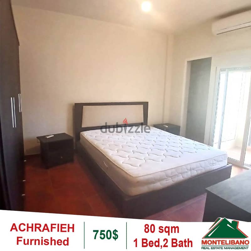 Fully Furnished 80 Sqm Apartment for rent in Achrafieh 2